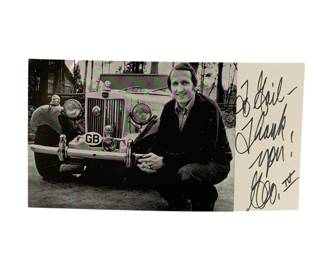 4285 - George Hamilton Signed Photocard 4 x 7
