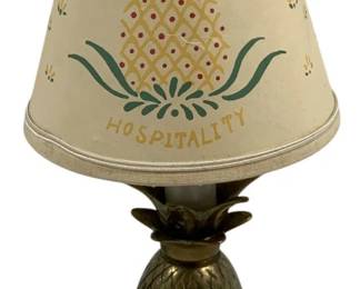 4119 - Brass Pineapple Lamp 9.5" You are buying a used as-is electric/electronic item. We do not guarantee all components are present, and if it is not expressly stated, it is untested.