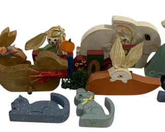 4089 - Assorted Carved Wood Animals