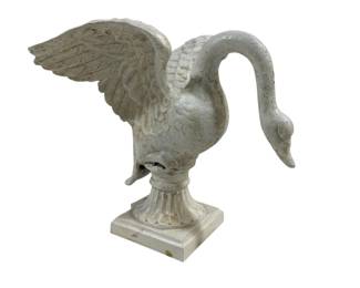 1917 - Cast Iron Swan Figure 12 x 12