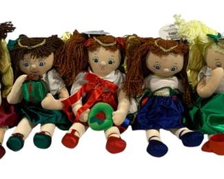 4007 - 5 Plush Angel Dolls 15"