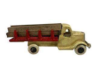 1910 - Cast Iron Truck w/ Wood 2.5 x 7