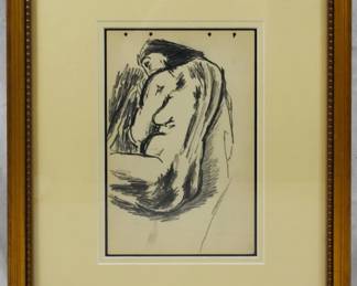 1543 - Hans Foy Original Drawing with Paperwork 17x14