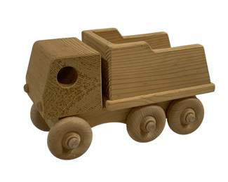 4086 - Wood Toy Dump Truck 4 x 10 x 6