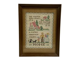 4135 - Framed Needlepoint 18 x 14