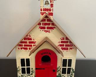 Hand Painted Signed Copper Roof Birdhouse