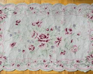 Vintage Shabby Chic Hooked Rug With Cotton Backing, Roses (3 X 5 Feet) Purchased At Brimfield Market
Lot #: 114