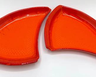 2 Vintage Lang Of California Fire Orange Ceramic Ashtrays
Lot #: 122
