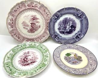 4 Vintage Transfer Ware Platters & Plates With Hangers
Lot #: 59