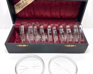 Vintage Wille & Co Amsterdam Set 12 Crystal Glass Coasters In Original Box
Lot #: 111