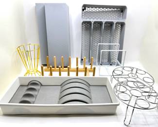 Cutlery Trays, Bamboo Plate Holder, Condiment Holders & More Kitchen Storage
Lot #: 160