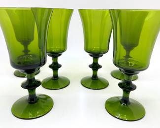6 Green Wine Glasses, Appear Unused
Lot #: 71