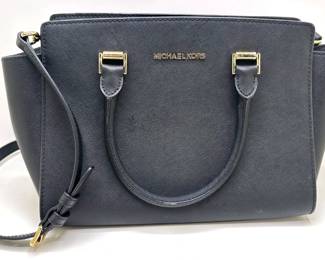 Michael Kors Selma Handbag Medium Black Leather Satchel
Lot #: 8