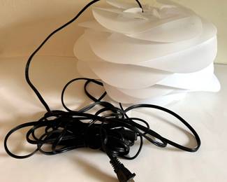 White Rose Petal LED Pendant Hanging Lamp With Extra Long Cord
Lot #: 125