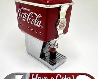 Coca Cola Coin Bank & Metal Coke Bottle Opener
Lot #: 123
