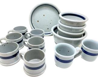 Set New Dansk Stoneware Dishes: Serving Plate, Serving Bowl, 4 Bowls, 7 Soup Mugs & 2 Coffee Cups
Lot #: 45
