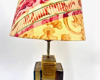 Vintage Plaster Desk Lamp With Stack Of Books & Fabric Shade Purchased In A Antiques Shop In Boston, MA
Lot #: 52