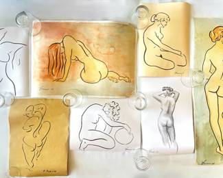 8 Vlad Pronkin (Estonia 2009/10) Original Watercolor Paintings & Drawings, Signed, Unframed
Lot #: 138