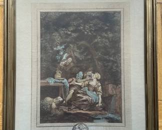 Nicolas Ponce (French B1746) "Annette Et Lubin" Print In Gilded Frame
Lot #: 127