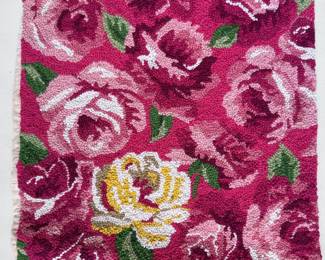 New Clever Carriage Home Wool Rug Throw Pillow Cover, Cabbage Roses, Matches Lots 11 & 12
Lot #: 43
