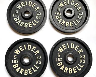 4 Weider 5 Pound Barbell Weights
Lot #: 23