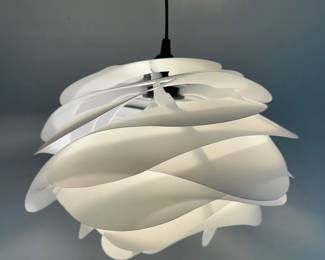 White Rose Petal LED Pendant Hanging Lamp With Extra Long Cord
Lot #: 125