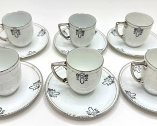 Set 6 Rosenthal Selb Bavaria Silverity Espresso Set With Cups & Saucers
Lot #: 47