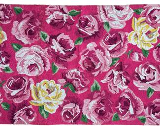 New With Tags Clever Carriage Home Wool Rug With Cotton Backing, Cabbage Roses (3 X 5 Feet)
Lot #: 11