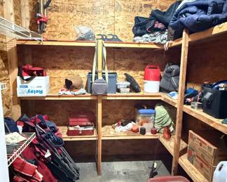 (SOME ITEMS SOLD) Camping, sporting goods