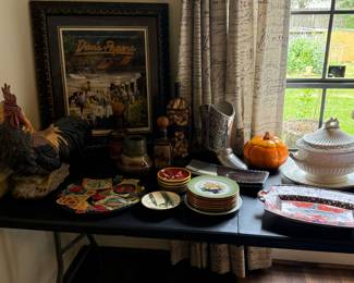Famous Hampton paper Dans Paper
Sells art work annually from their covers
Thus one is of Bobby Vans restaurant in Bridgehampton

Pottery