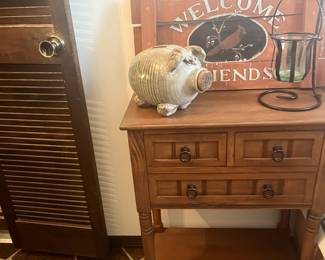 Side table, household decor, candle holder.