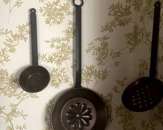 Cast iron wall art, cast iron pans
