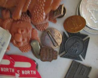 Some bakelite and pins etc