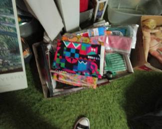 Craft room, vintage fabrics