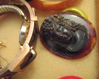 Antique black cameo