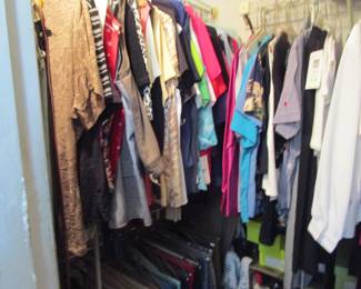 Tons of clothes, more than a department store. Closets PACKED