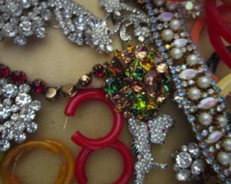 Bakelite, rhinestones