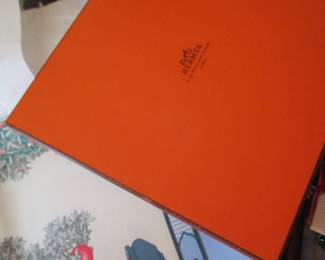 Hermes scarf with box, never worn
