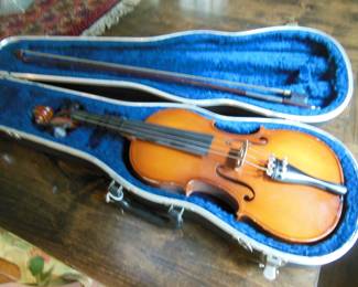 violin, case and bow