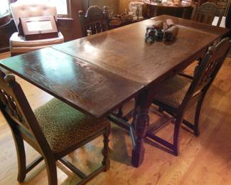 English pub table and 4 chairs