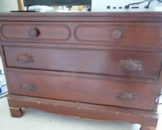 vintage hardwood dresser
