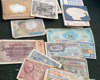 European Money and Post Cards