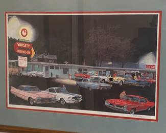 D. McCrary "Varsity Drive-In" Print