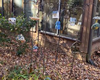 Outdoor Shepherd Hooks and Yard Decor