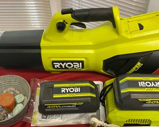 Ryobi Blower with Batteries and Charger