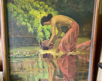 1949 Dated and Initialed Island Scene