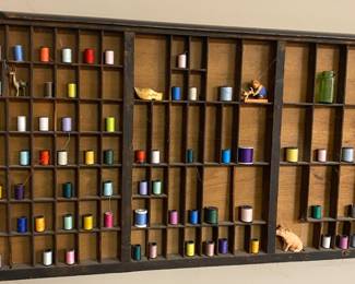 Printers Shelf with Thread and Smalls