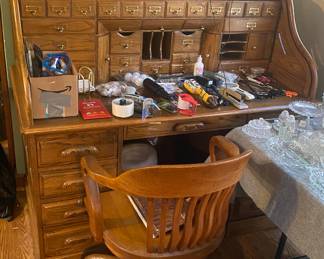 Rolltop Desk and Chair
