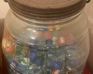 Large Jar with Marbles