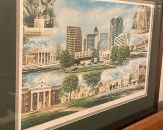 William Mangum Signed and Numbered "Visions of Greensboro" Print